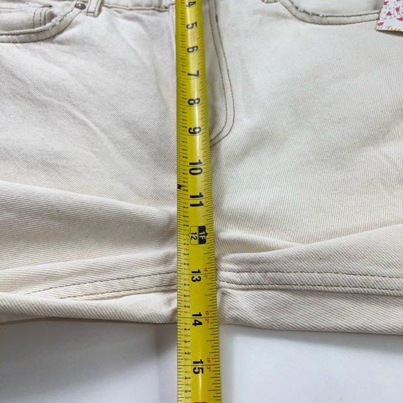 We The Free Free People Womens Laurel Canyon Flare Jeans Ivory High Rise 30 New - Picture 8 of 12